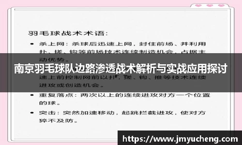 南京羽毛球队边路渗透战术解析与实战应用探讨