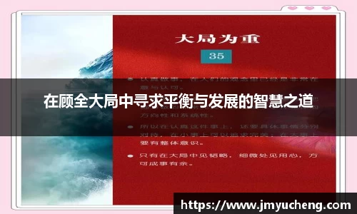 在顾全大局中寻求平衡与发展的智慧之道